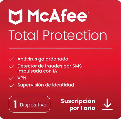Antivirus McAfee Total Protection 1 Dispositivo 1 Año, imagen 2