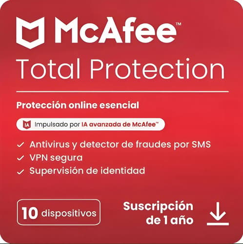 McAfee Total Protection 2026 Digital 1 Año 10 Dispositivos, imagen 3