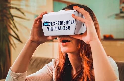 Gafas Realidad Virtual Cardboard De Cartón Vr Blanco Blanco, imagen 2